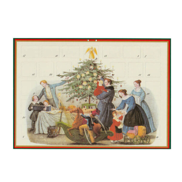 Dresdner Pappen historischer Adventskalender Biedermeier